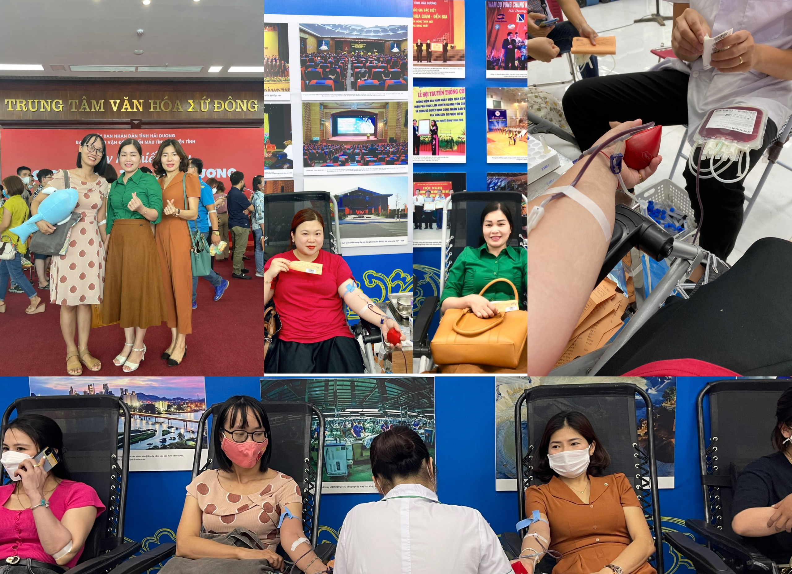 Công đoàn trường THPT chuyên Nguyễn Trãi tham gia chương trình hiến máu "Giọt hồng tỉnh Hải Dương" năm 2022.